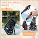 image 5 of HOMCOM 2 in 1 Pushchair Stroller w/ Reversible Seat Single Hand Foldable Red