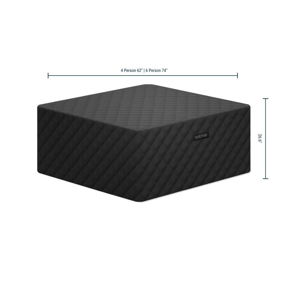 image 1 of Wave Insulating Foam Hot Tub Mat, Square, 205 x 205cm