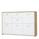 image 3 of Best Chest Storage Cabinet with 2 Drawers and 5 Doors in Artisan Oak/White