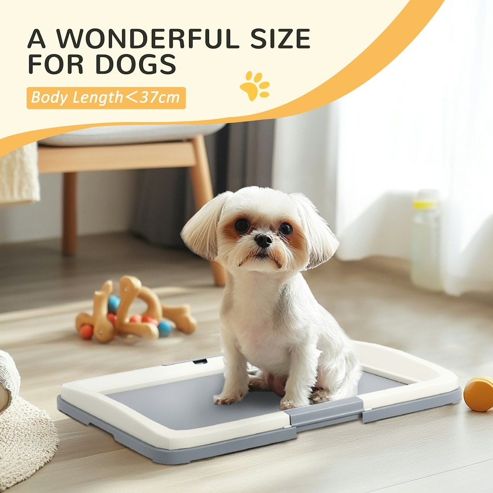 image 1 of PawHut Dog Toilet Tray, Dog Litter Tray for Training Dogs, 63 x 49 x 6cm