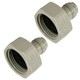 image 5 of SPARES2GO Female Adaptor 1/4" Push Fit x 3/4" BSP for American Fridge Freezer Water Pipe (Pack of 2)