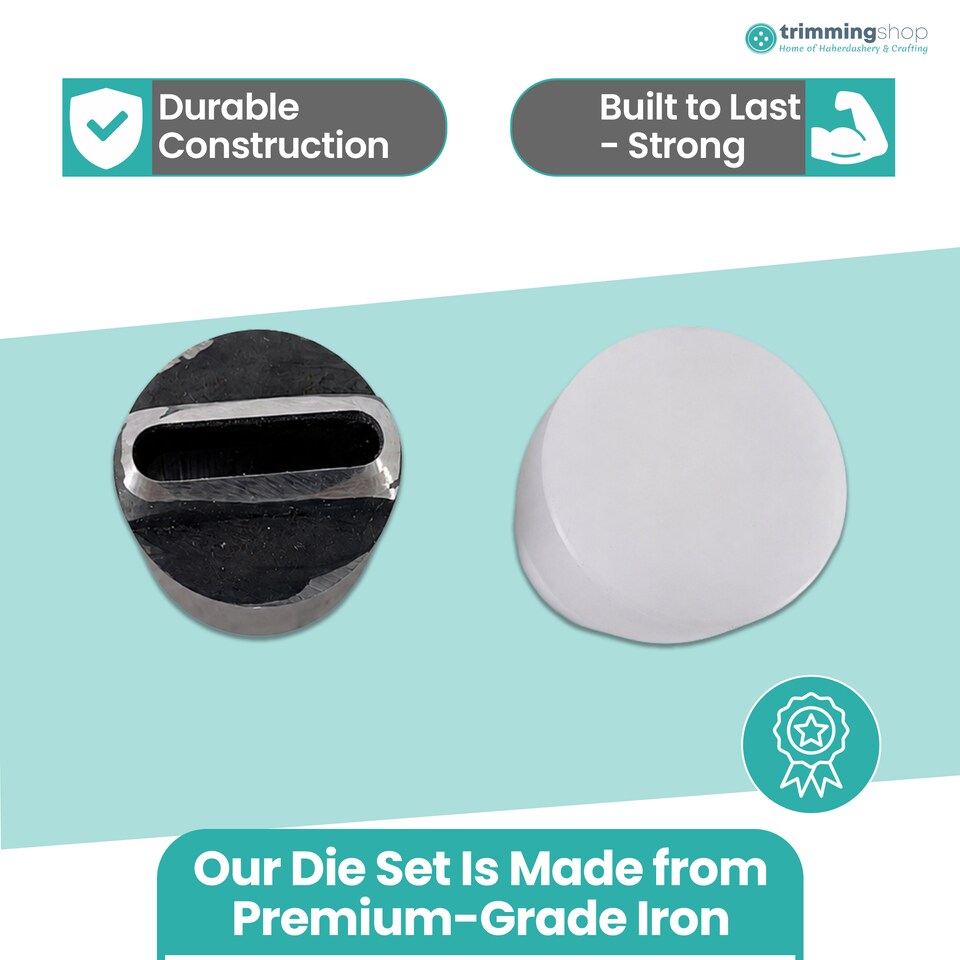 image 1 of 15mm Oval Shape Plastic Base Hole Cutter Die Set for DIY Projects