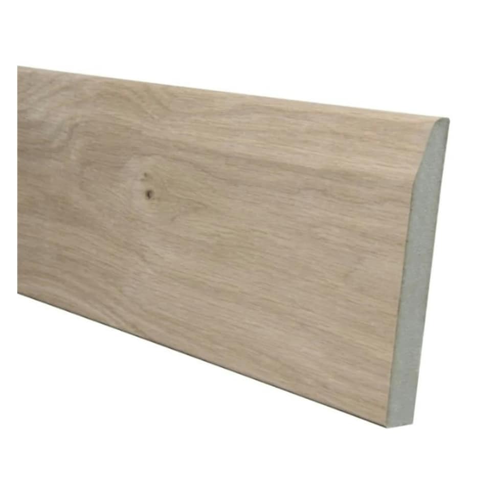 image 1 of PACK OF 15 (Total 15 Units) - 18mm x 119mm American White Oak Veneered MDF Chamfered & Rounded Skirting Board - 4400mm Length