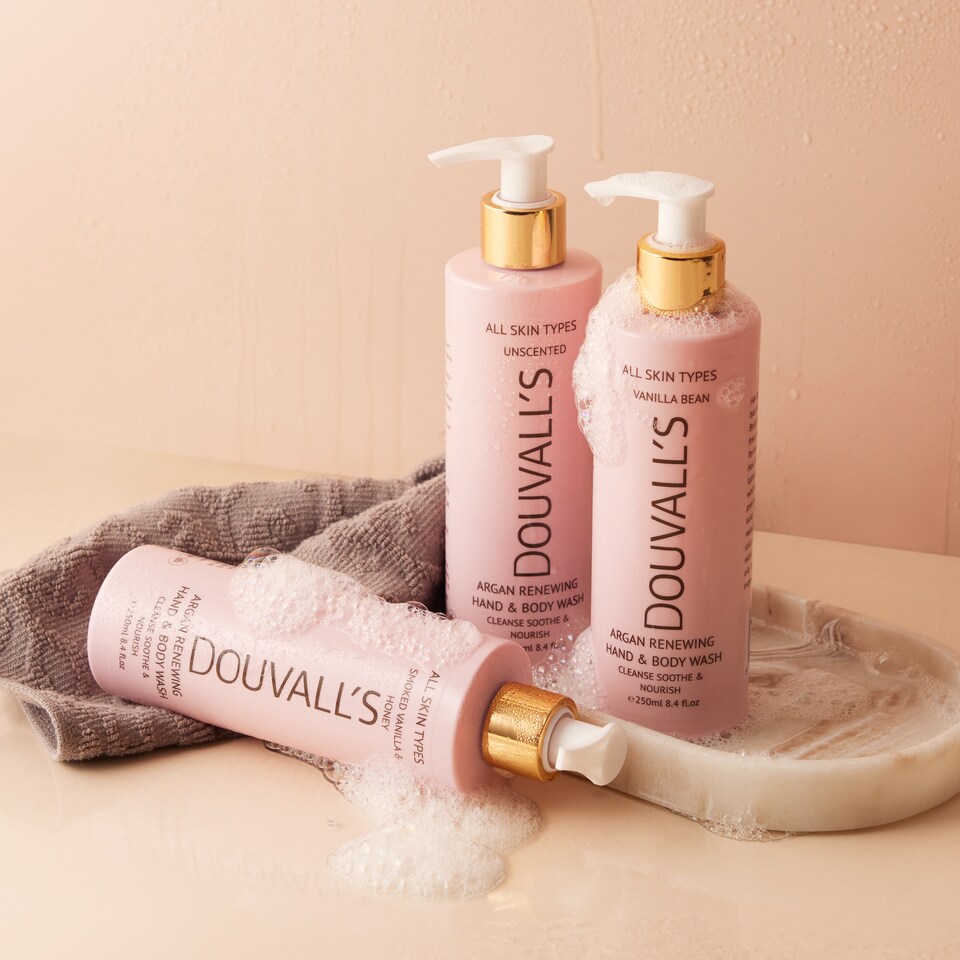 image 1 of Argan Renewing Hand & Body Wash 240ml | Cleanse, Soothe & Nourish - Smoked Vanilla & Honey