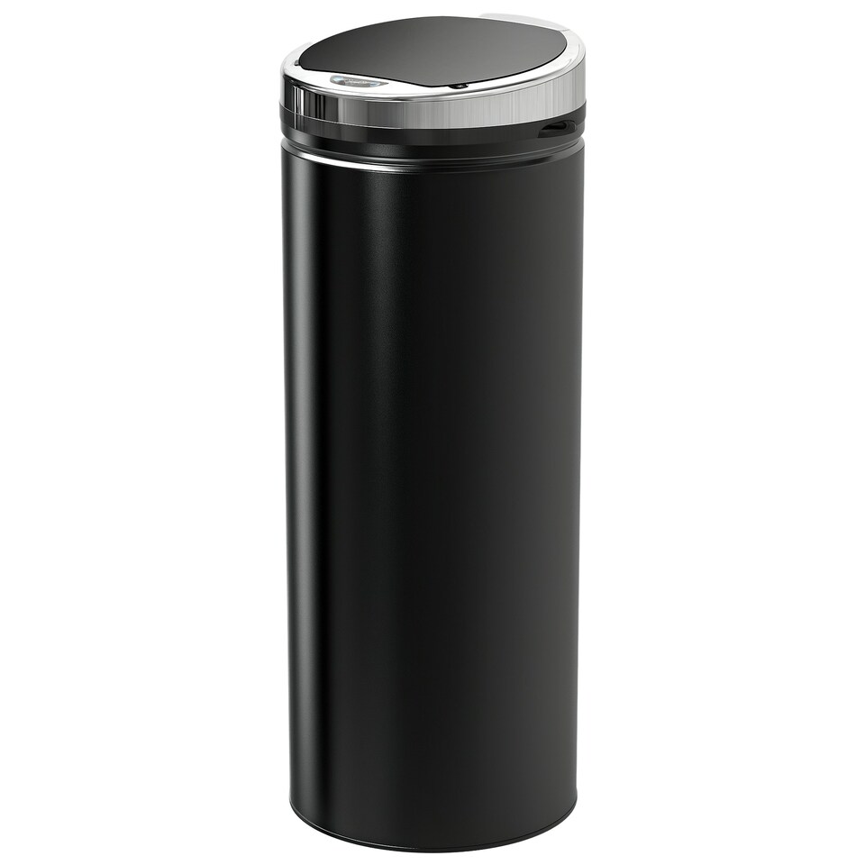 image 1 of HOMCOM Automatic Hand Sensor Dustbin Kitchen Waste Bin Rubbish Can Black | 42L