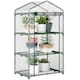 image 6 of Outsunny 3 Tier Mini Greenhouse Grow House w/ Roll Up Door, Clear