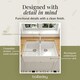image 10 of 795mm - Double Bowl Fireclay Butler Kitchen Sink - Stepped Weir, Classic Tap  & Waste