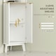 image 5 of HOMCOM Slim Bathroom Cabinet, Bathroom Storage Cabinet with Doors, White | White