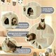image 4 of Yaheetech 137cm Tall Cat Tree with Scratching Posts Beige