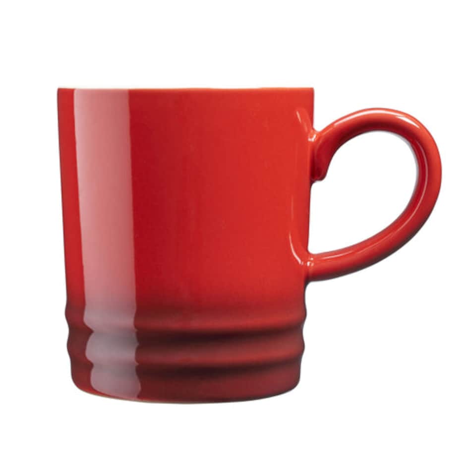 image 1 of Cooks Professional 4 Piece Mug Set |  Durable Dishwasher Safe Stoneware | 350ml | Red | Red