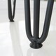image 5 of 4 x 12" Hairpin Legs - 3 Prong - 12mm - Black Black