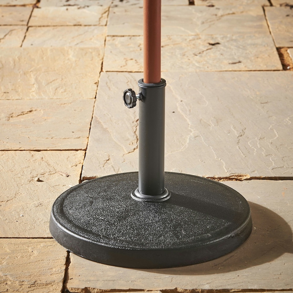 image 1 of VonHaus Parasol Base Black Round 12kg