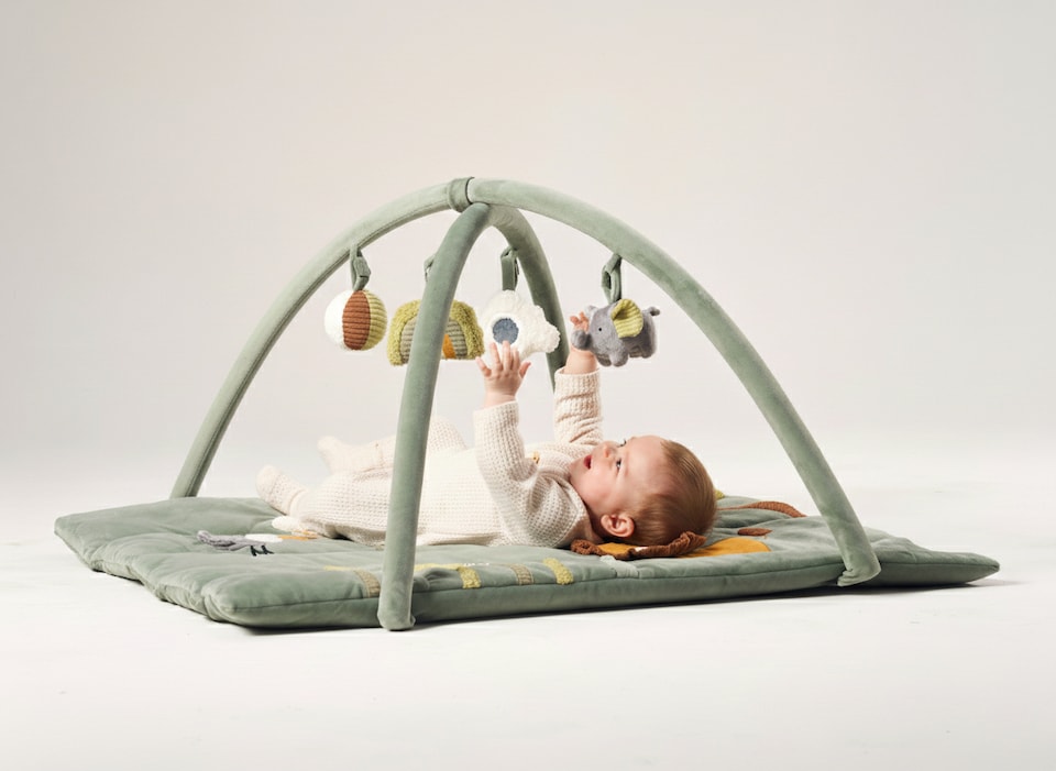 image 1 of MiniDream Baby Playmat Activity Gym and Playpen Mat - Jungle