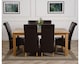 image 3 of Oslo 180 x 90 cm Large Oak Dining Table and 6 Montana Leather Chairs | Brown | Brown