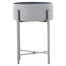 Interiors by Premier Durable Large Grey Floor Standing Planter, Contemporary Outdoor Pot For Flowers, Sturdy Floor Planter Grey