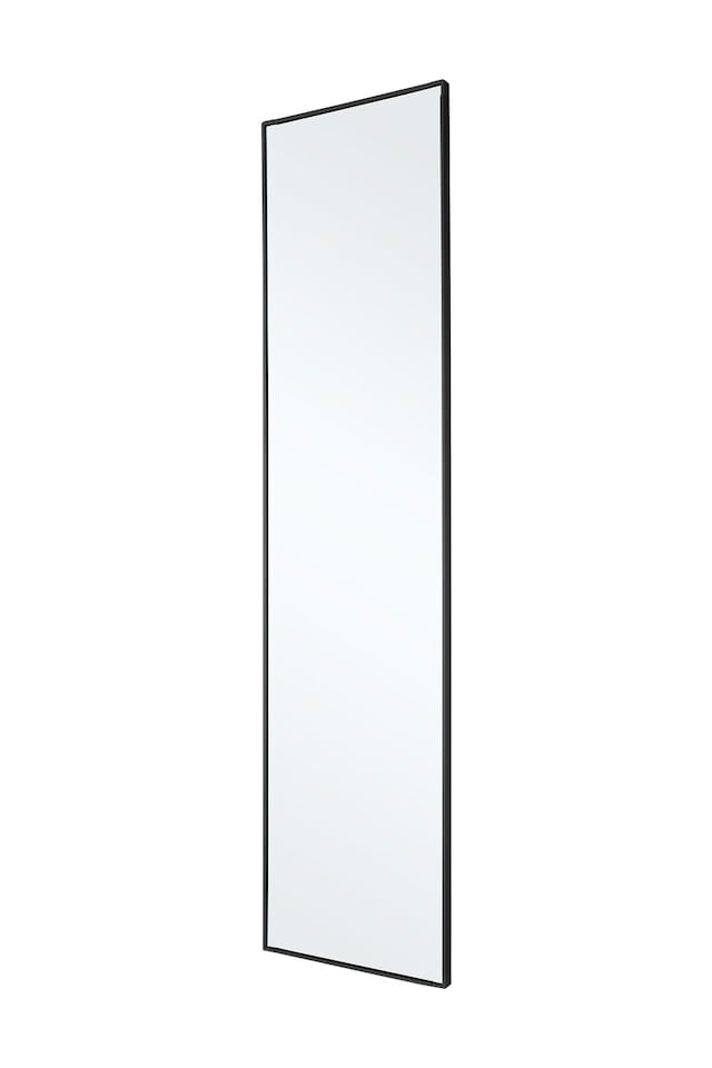 image 1 of Living and Home Modern Slim Frame Full Length Wall Mirror | Black