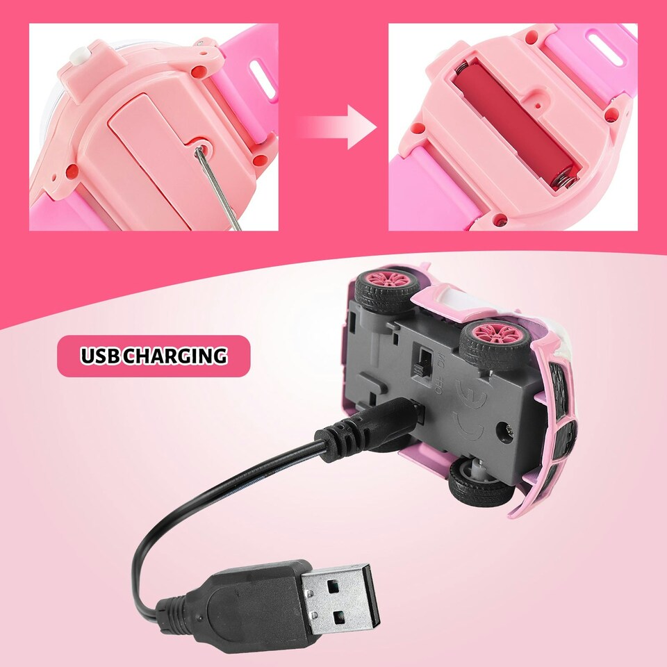 image 1 of Remote Control Cars Watch Toy Pink