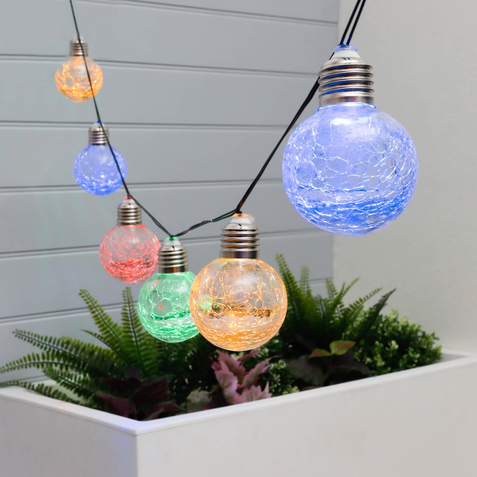 image 1 of Gardenwize Solar Crackle Ball String Lights (10 Piece)