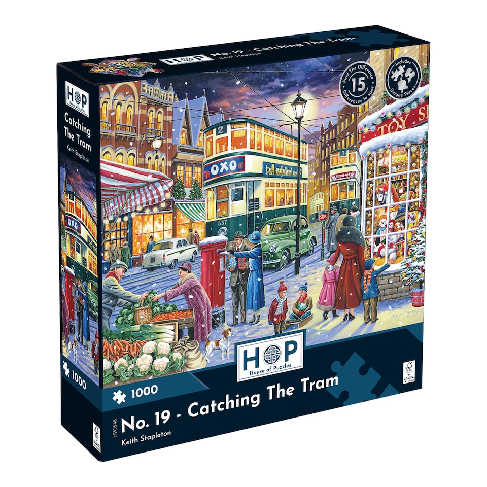 image 1 of No.19 - Catching The Tram 1000 Piece Jigsaw Puzzle