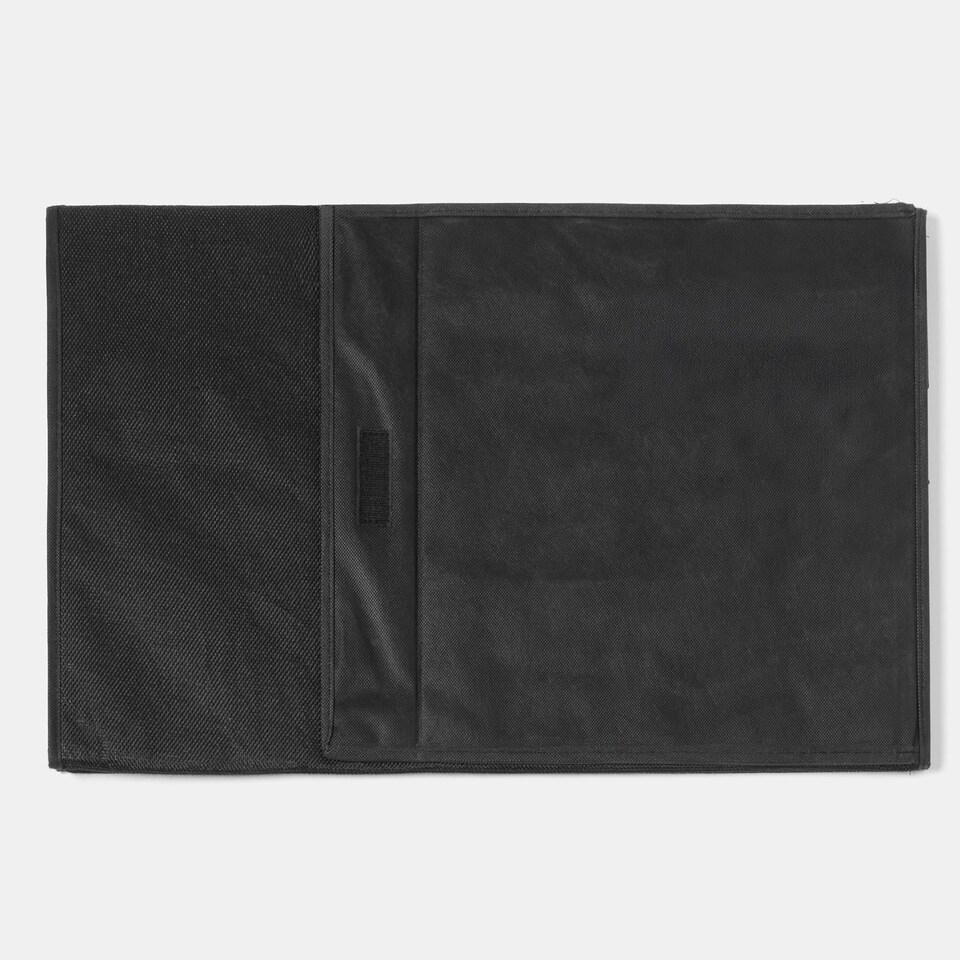 image 1 of OHS Faux Linen Laundry Basket Folding Hamper Bag with Lid
