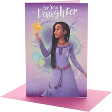 Disney Asha Design Daughter Birthday Card