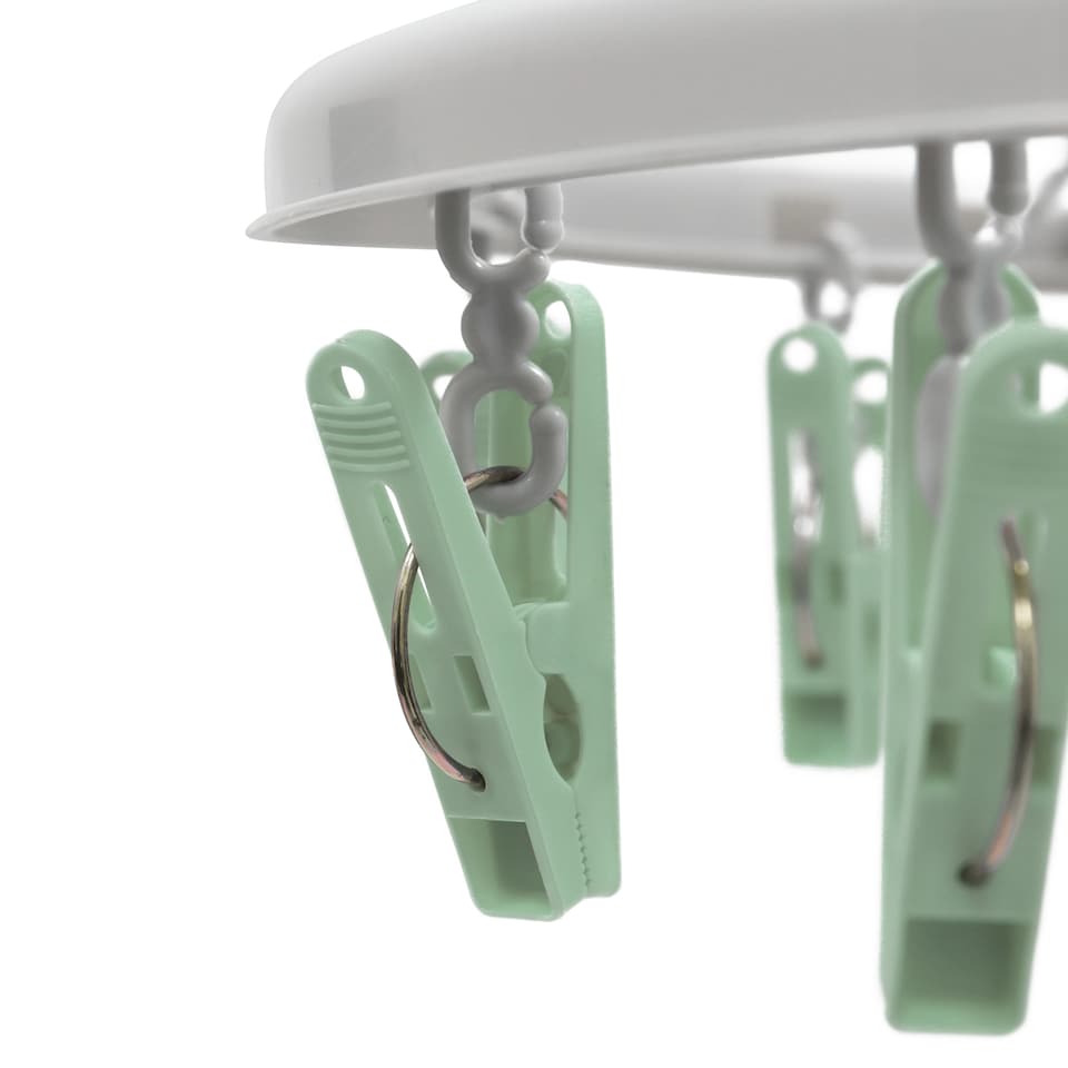 image 1 of JVL 3 Tier Airer with Oval Sock Dryer, Stainless Steel, White, Medium