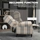 image 3 of HOMCOM Recliner Chair for Living Room Wingback Chair with Padded Armrest Khaki