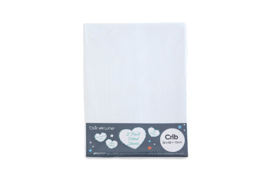 image 1 of Fitted Sheet Crib - White | White | One Size