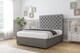 image 3 of Sloomy Mayfair Pewter Dumfries Divan Bed Base 2 Drawers Same Side With 26 Inch Strutted Headboard | Grey | Pewter | Small Single | 1