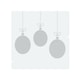 image 1 of Three Hanging Christmas Baubles Dining Splash Back | White