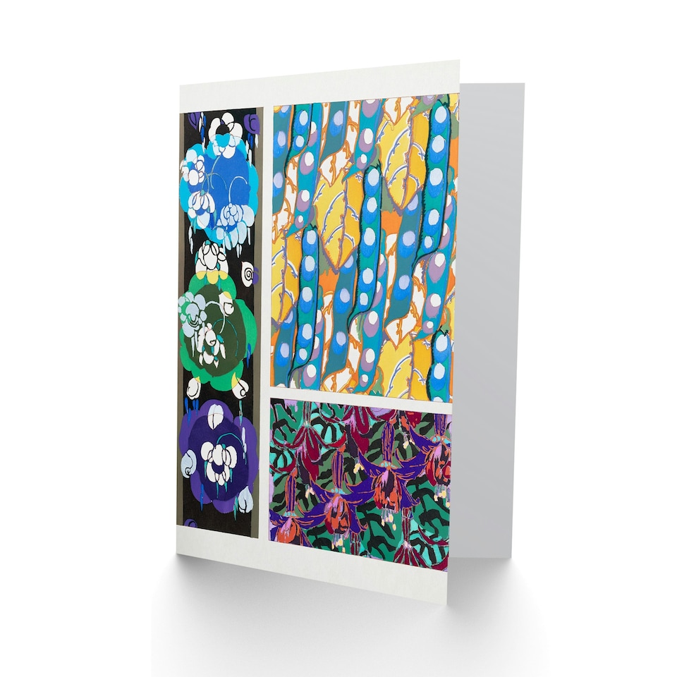 image 1 of Edouard Benedictus Art Card Colourful Floral Art Deco Patterns