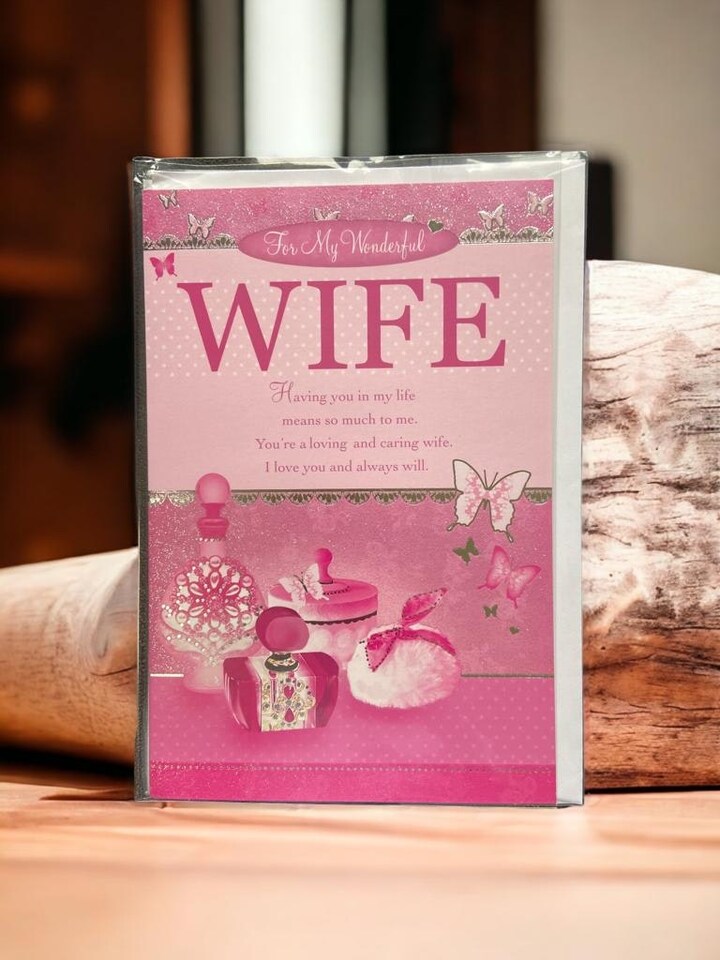 image 1 of Wife Sentimental Verse Happy Birthday Morden Style Card