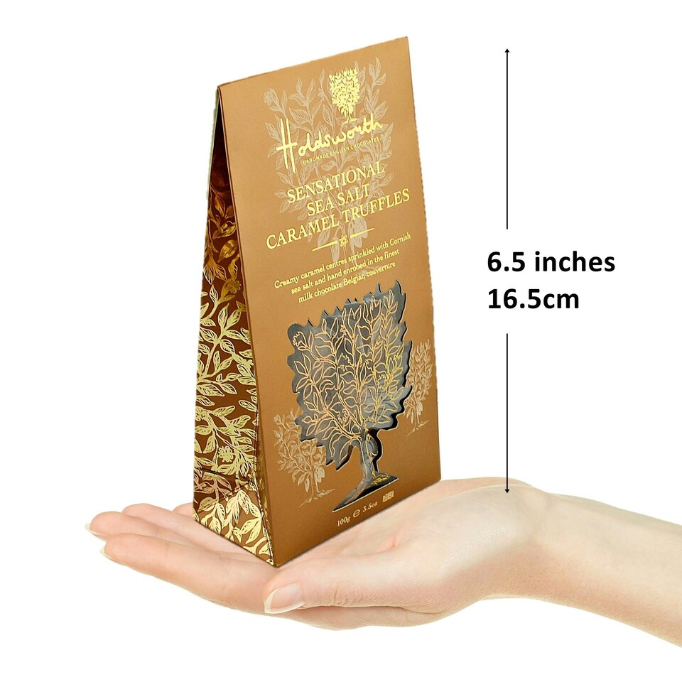 image 1 of Holdsworth Chocolates Sea Salt Caramel Truffles Milk Chocolate 100g