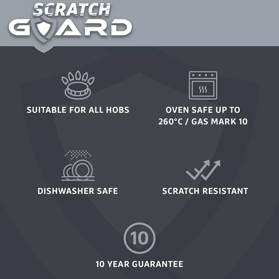 image 1 of Prestige Scratch Guard Non Stick 3 Piece Saucepan Set - Black