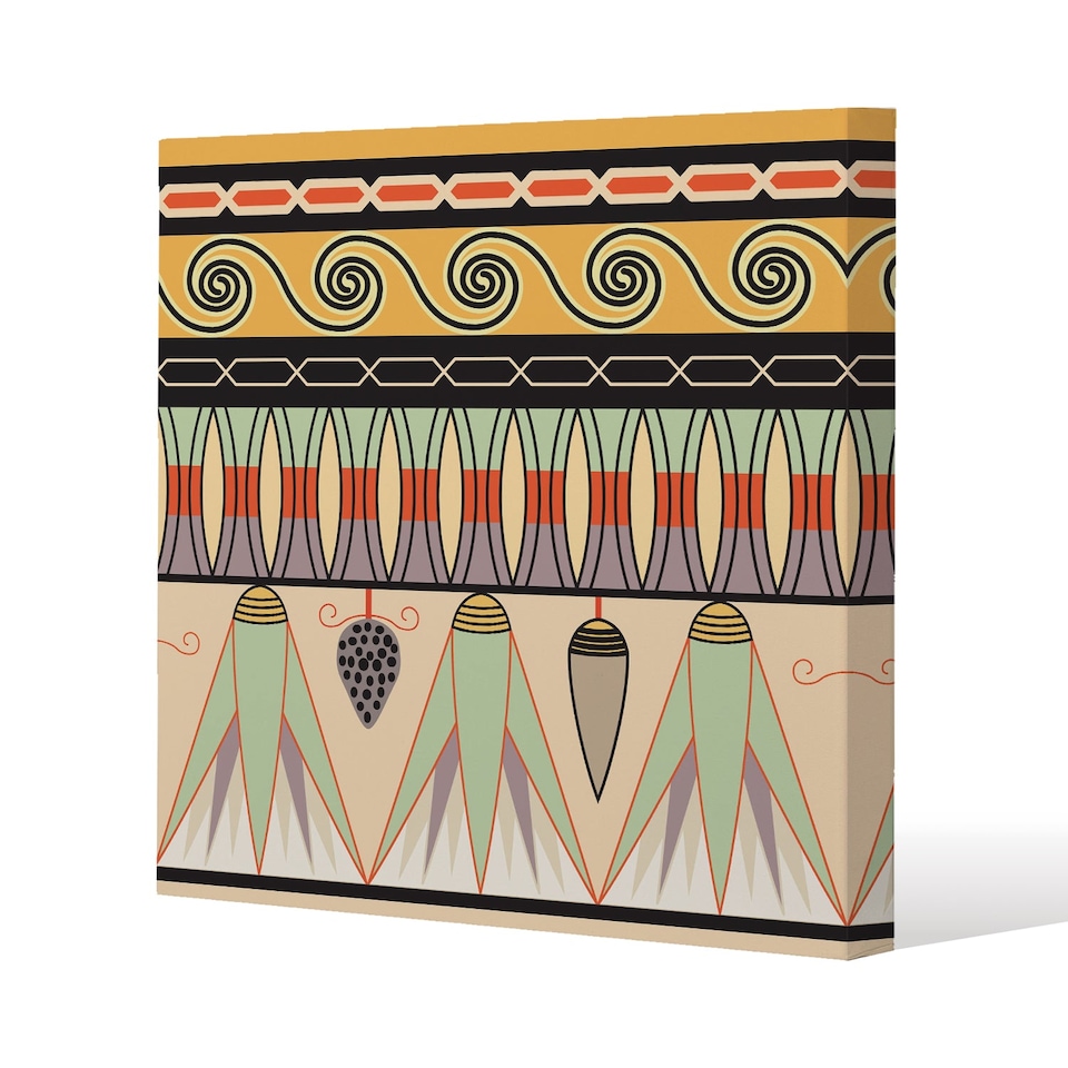 Egyptian pattern (Canvas Print) / 127 x 127 x 4cm | Multi