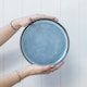 image 3 of Scandi Home Set of Four 20cm Oslo Blue Artisan Glaze Ceramic Side Plates Blue