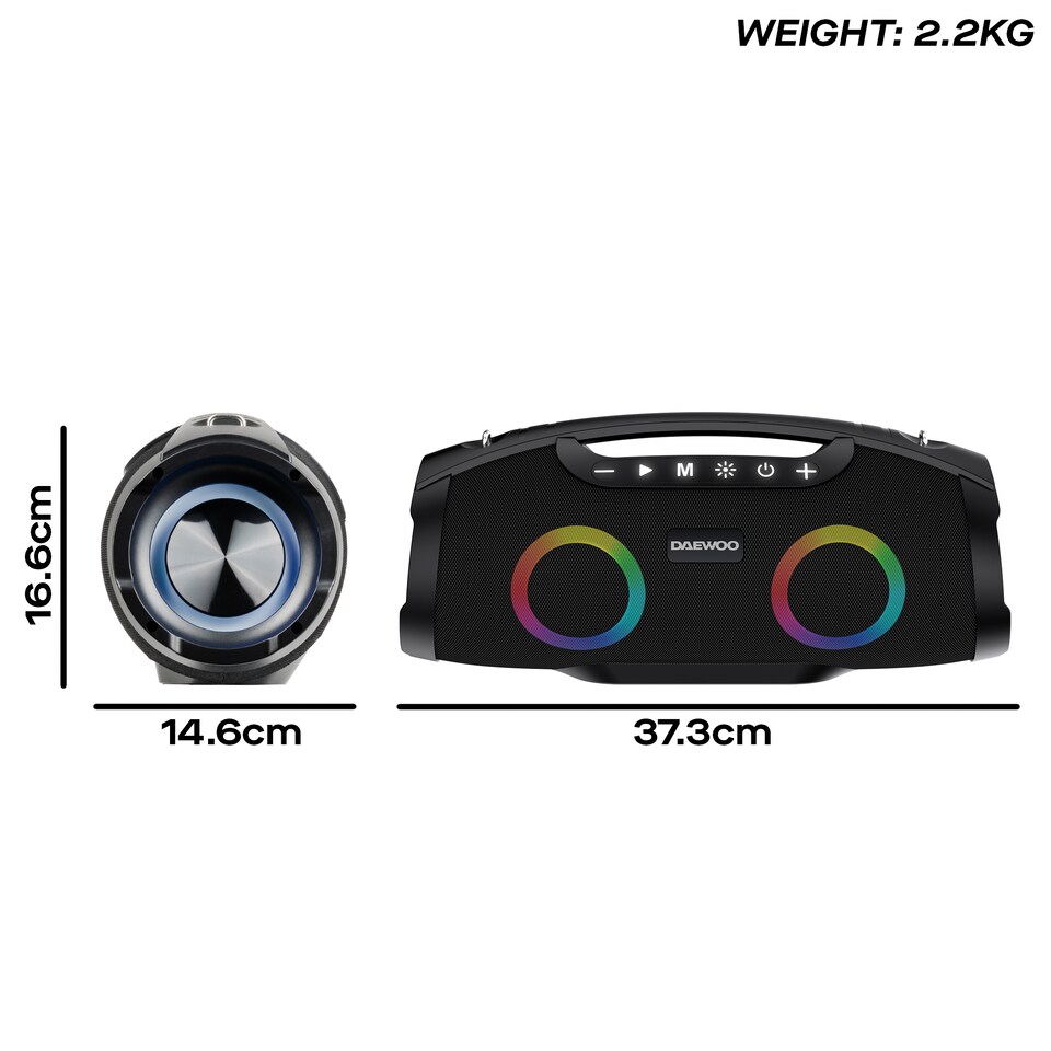image 1 of Daewoo Boom Beat Pro 40W Bluetooth Boombox Speaker IPX5