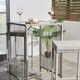 image 3 of OHS Amalfi Bistro Set Outdoor Table Bar Stool Chair Garden Patio Furniture | Grey