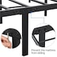 image 5 of Yaheetech Romantic 3ft Single Metal-Framed Bed with High Headboard Black