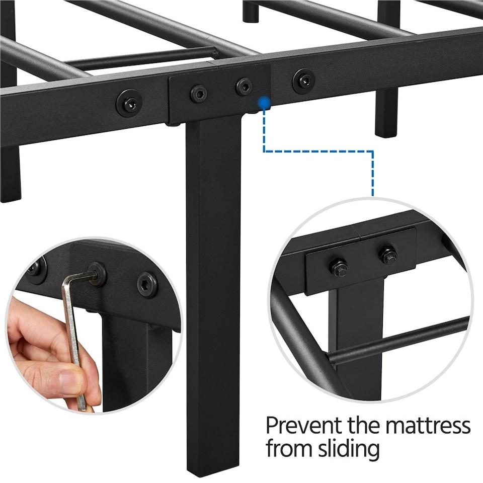 image 1 of Yaheetech Romantic 3ft Single Metal-Framed Bed with High Headboard Black