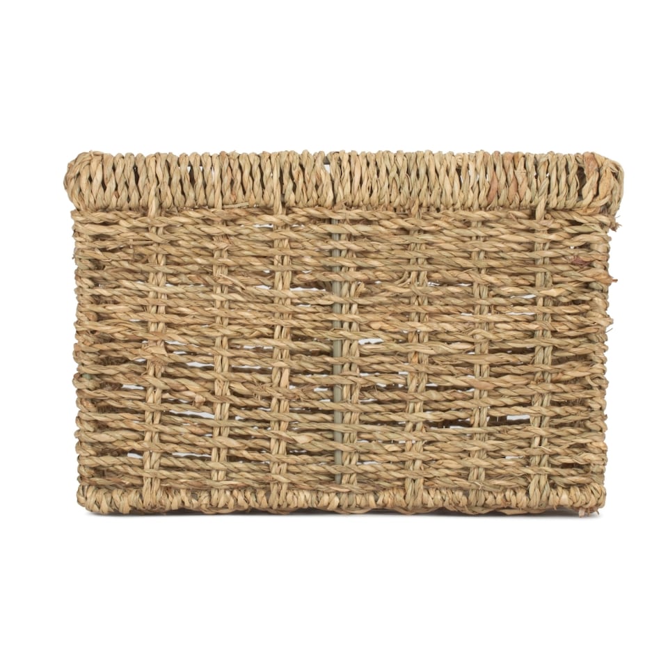 image 1 of Small Nordic Seagrass Storage Basket | Green | Green