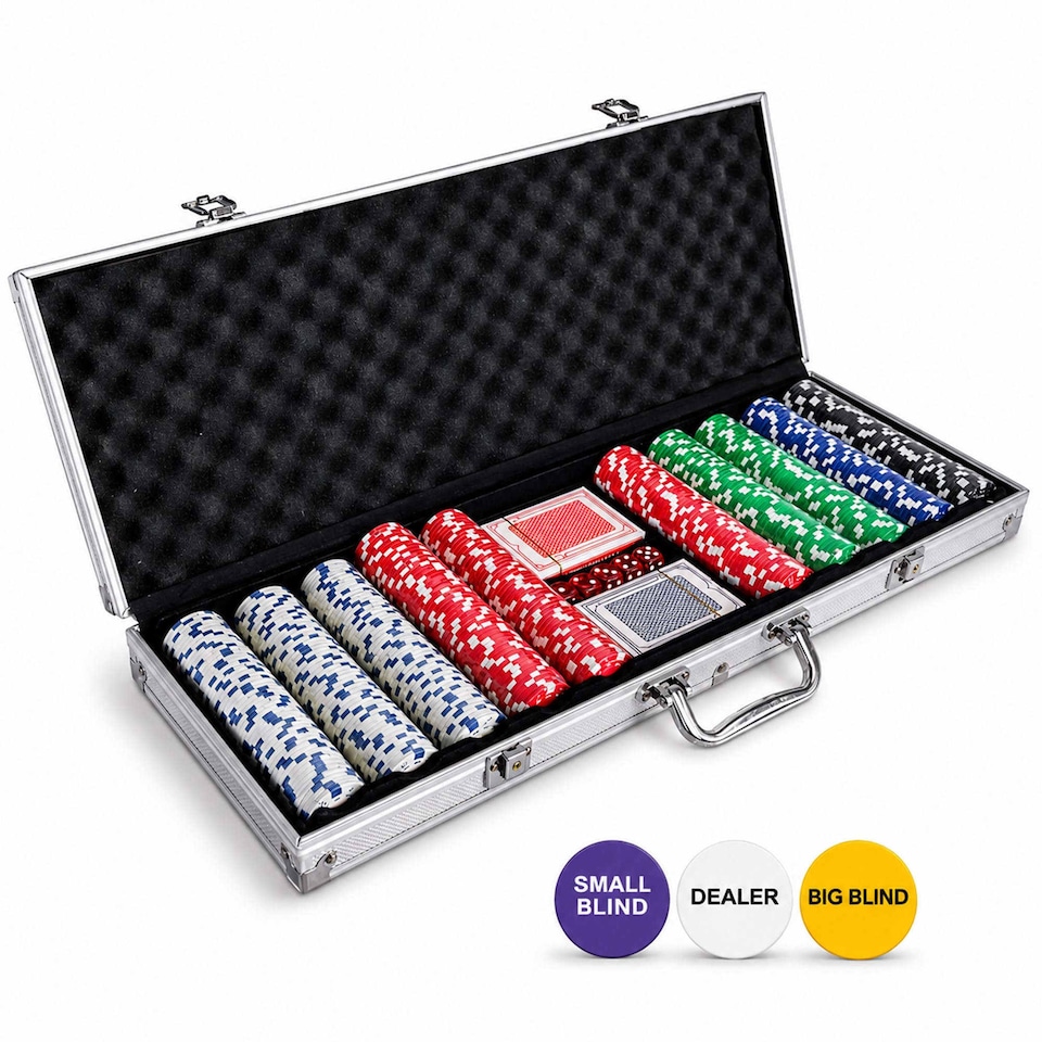 image 1 of Poker Set - 500 Piece Complete With Casino Style Case