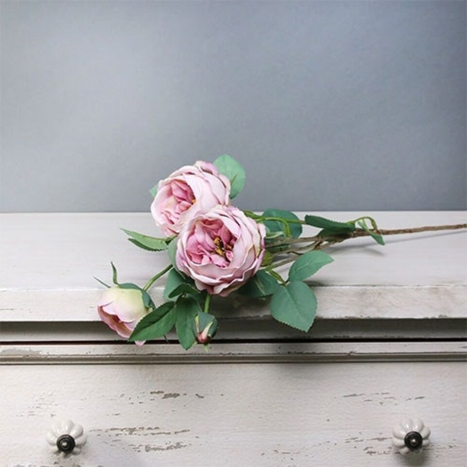 image 1 of Lavender Tintagel Vintage English Rose Spray Decoration 69cm