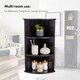 image 6 of VonHaus Shrewsbury Black Bathroom 3 Tier Corner Shelf