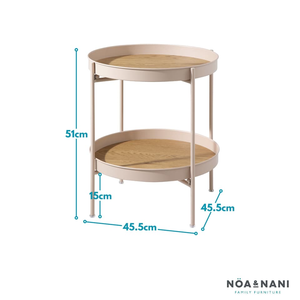 image 1 of Solna Large Coffee Table in Blush Pink