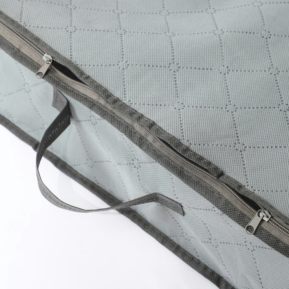 image 1 of Living and Home Non-woven Fabric Underbed Storage Bags with Handles - Grey | Grey