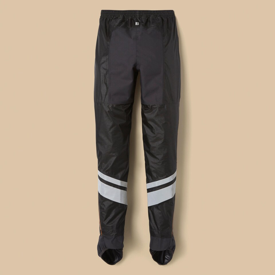 image 1 of Decathlon Women's City Cycling Rain Overtrousers with Built-In Overshoes 540