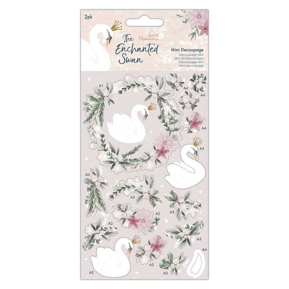 Mini Decoupage (2pk) - The Enchanted Swan - Papermania