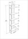 image 7 of Decorotika Alice 180 cm 5-tier Metal Frame  Corner Bookshelf  - 45 cm W x 19.6 cm D x 180 cm H