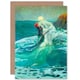 image 1 of Mermaid Lover Sunrise Seascape Romantic Painting Greeting Card
